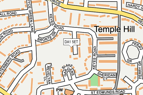 DA1 5ET map - OS OpenMap – Local (Ordnance Survey)