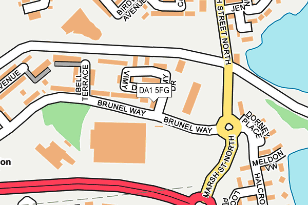 DA1 5FG map - OS OpenMap – Local (Ordnance Survey)
