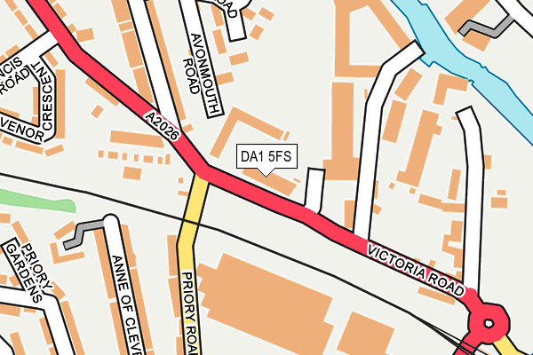 DA1 5FS map - OS OpenMap – Local (Ordnance Survey)