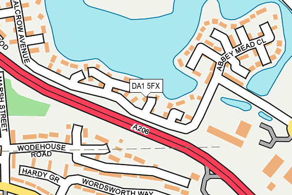 DA1 5FX map - OS OpenMap – Local (Ordnance Survey)