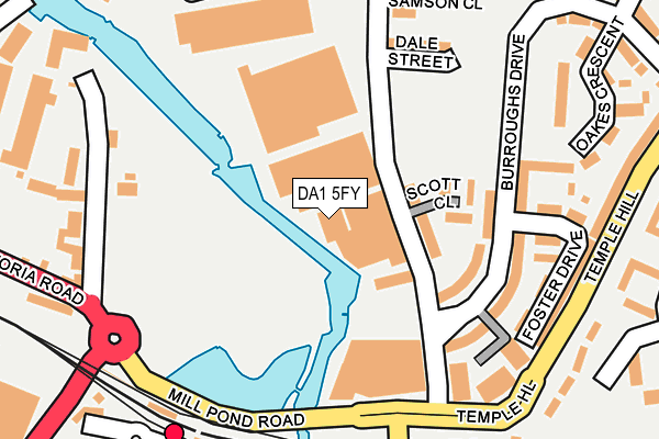 DA1 5FY map - OS OpenMap – Local (Ordnance Survey)