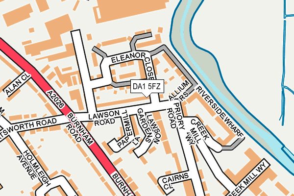 DA1 5FZ map - OS OpenMap – Local (Ordnance Survey)