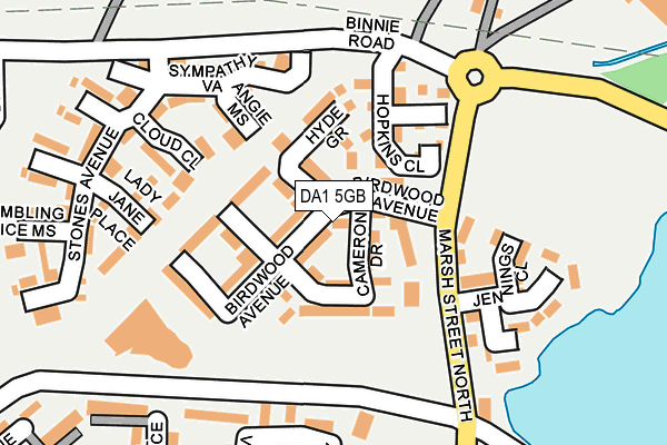 DA1 5GB map - OS OpenMap – Local (Ordnance Survey)