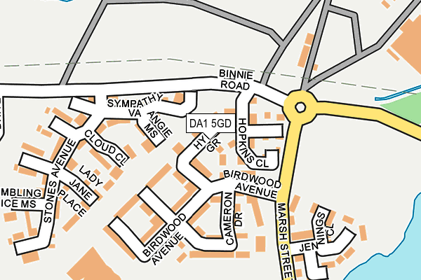 DA1 5GD map - OS OpenMap – Local (Ordnance Survey)