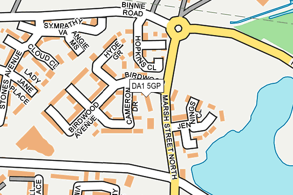 DA1 5GP map - OS OpenMap – Local (Ordnance Survey)