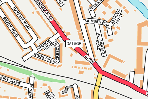 DA1 5GR map - OS OpenMap – Local (Ordnance Survey)