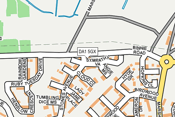 DA1 5GX map - OS OpenMap – Local (Ordnance Survey)