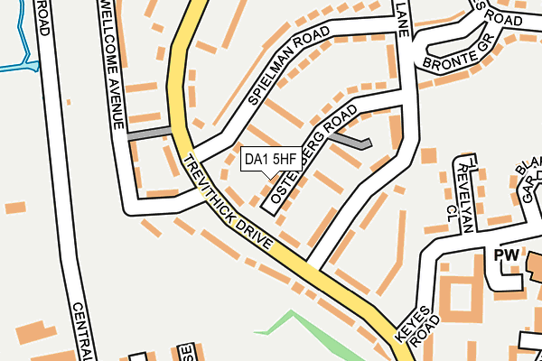 DA1 5HF map - OS OpenMap – Local (Ordnance Survey)