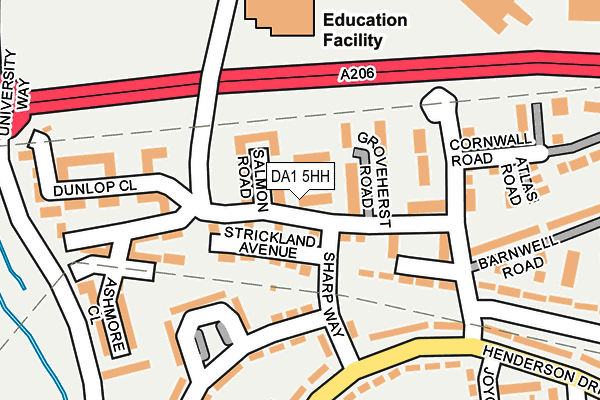 DA1 5HH map - OS OpenMap – Local (Ordnance Survey)