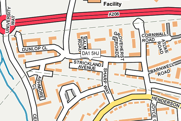 DA1 5HJ map - OS OpenMap – Local (Ordnance Survey)