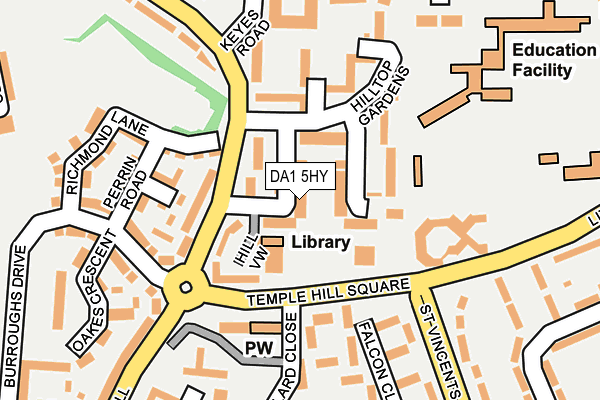 DA1 5HY map - OS OpenMap – Local (Ordnance Survey)