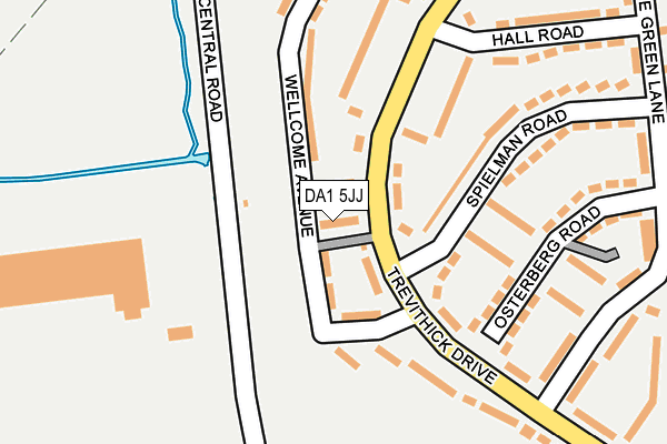 DA1 5JJ map - OS OpenMap – Local (Ordnance Survey)
