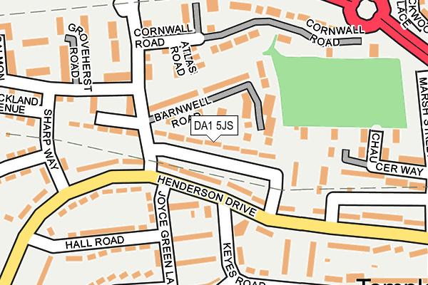 DA1 5JS map - OS OpenMap – Local (Ordnance Survey)