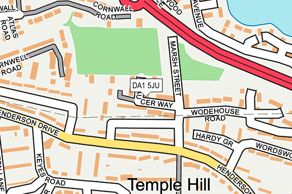 DA1 5JU map - OS OpenMap – Local (Ordnance Survey)
