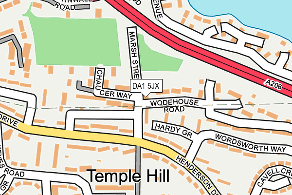DA1 5JX map - OS OpenMap – Local (Ordnance Survey)