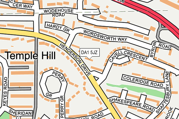 DA1 5JZ map - OS OpenMap – Local (Ordnance Survey)