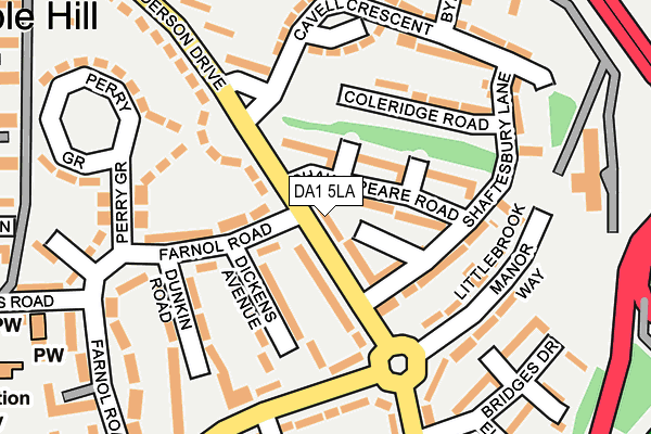 DA1 5LA map - OS OpenMap – Local (Ordnance Survey)