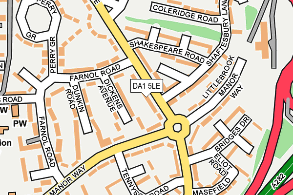 DA1 5LE map - OS OpenMap – Local (Ordnance Survey)