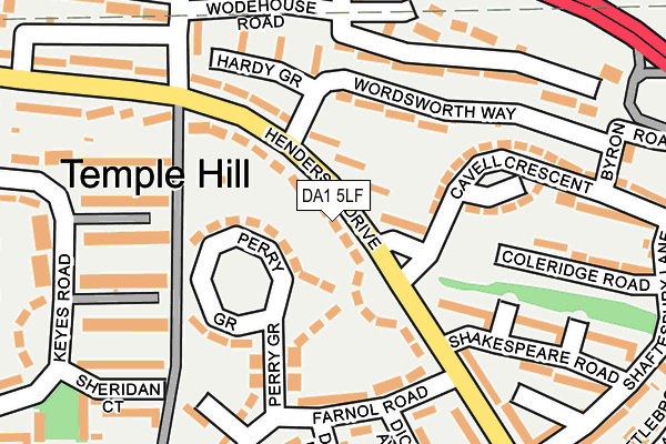 DA1 5LF map - OS OpenMap – Local (Ordnance Survey)