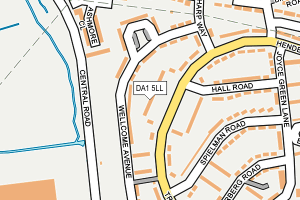 DA1 5LL map - OS OpenMap – Local (Ordnance Survey)
