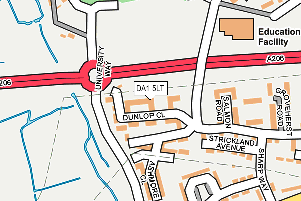 DA1 5LT map - OS OpenMap – Local (Ordnance Survey)