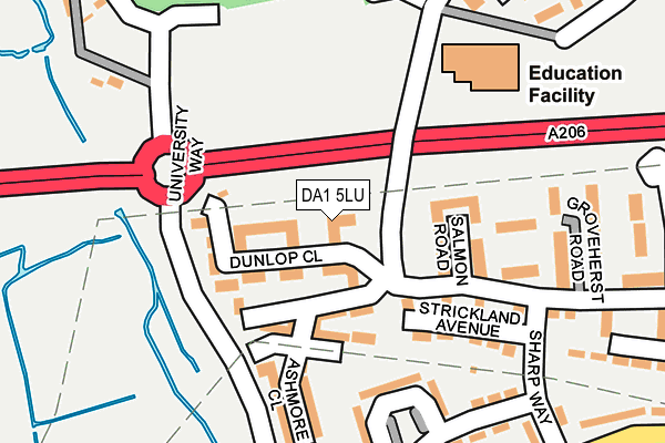 DA1 5LU map - OS OpenMap – Local (Ordnance Survey)
