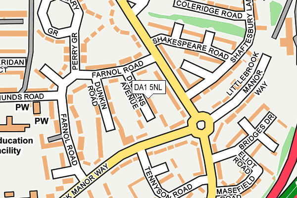 DA1 5NL map - OS OpenMap – Local (Ordnance Survey)