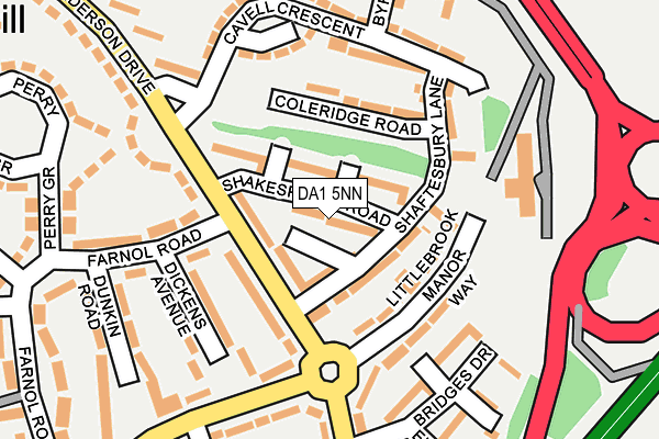 DA1 5NN map - OS OpenMap – Local (Ordnance Survey)