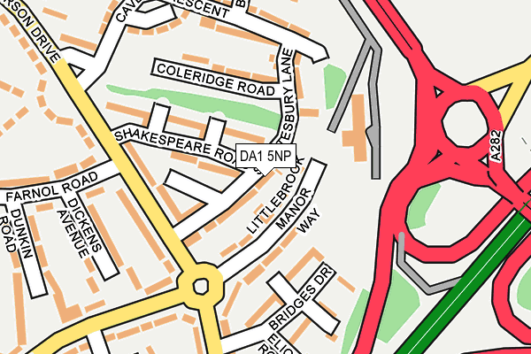 DA1 5NP map - OS OpenMap – Local (Ordnance Survey)