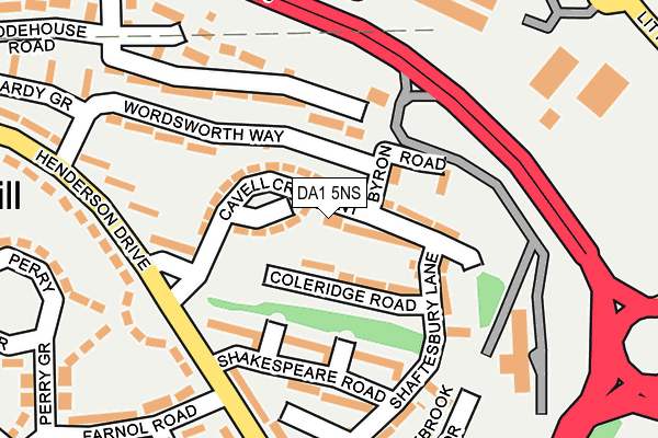 DA1 5NS map - OS OpenMap – Local (Ordnance Survey)