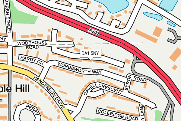 DA1 5NY map - OS OpenMap – Local (Ordnance Survey)