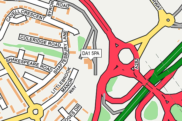 DA1 5PA map - OS OpenMap – Local (Ordnance Survey)