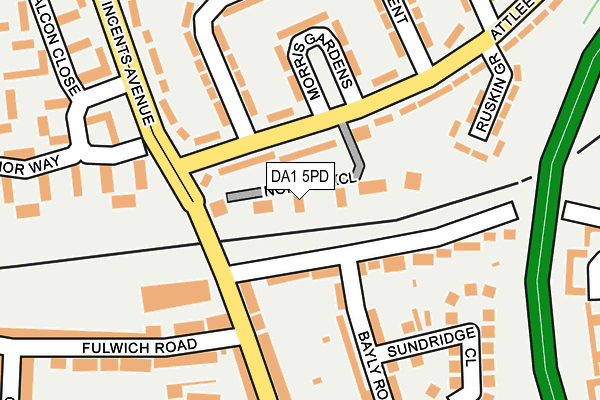 DA1 5PD map - OS OpenMap – Local (Ordnance Survey)
