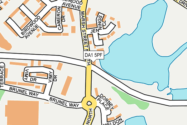 DA1 5PF map - OS OpenMap – Local (Ordnance Survey)
