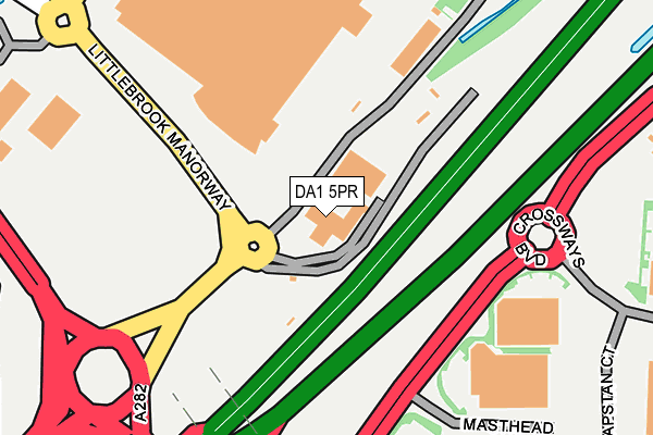 DA1 5PR map - OS OpenMap – Local (Ordnance Survey)