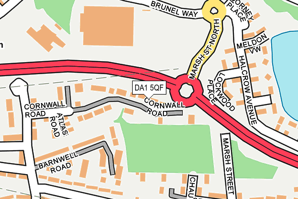DA1 5QF map - OS OpenMap – Local (Ordnance Survey)