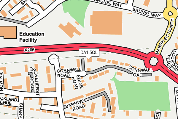 DA1 5QL map - OS OpenMap – Local (Ordnance Survey)