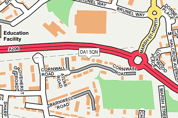 DA1 5QN map - OS OpenMap – Local (Ordnance Survey)