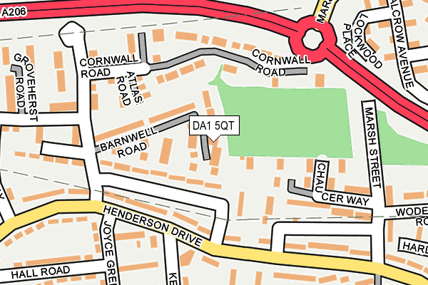 DA1 5QT map - OS OpenMap – Local (Ordnance Survey)