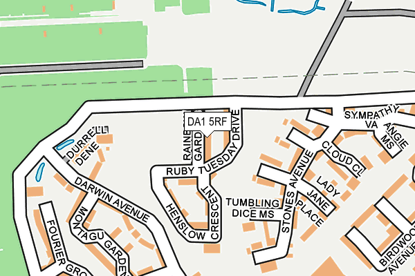 DA1 5RF map - OS OpenMap – Local (Ordnance Survey)