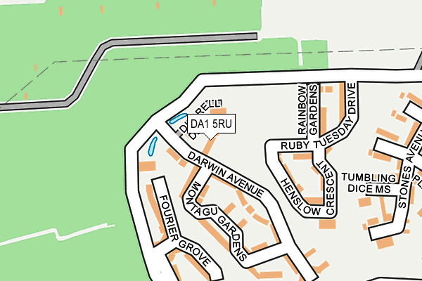 DA1 5RU map - OS OpenMap – Local (Ordnance Survey)