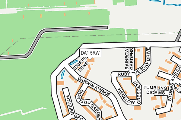 DA1 5RW map - OS OpenMap – Local (Ordnance Survey)