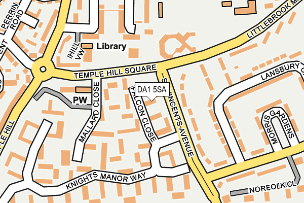 DA1 5SA map - OS OpenMap – Local (Ordnance Survey)