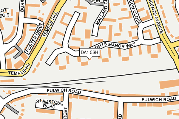 DA1 5SH map - OS OpenMap – Local (Ordnance Survey)