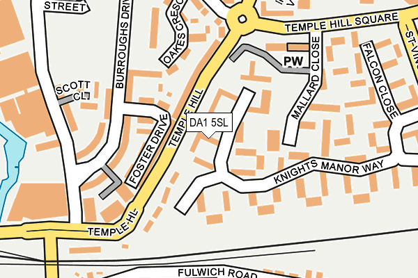 DA1 5SL map - OS OpenMap – Local (Ordnance Survey)