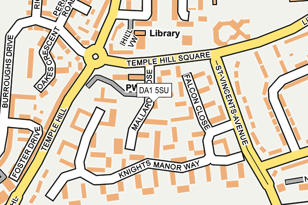 DA1 5SU map - OS OpenMap – Local (Ordnance Survey)