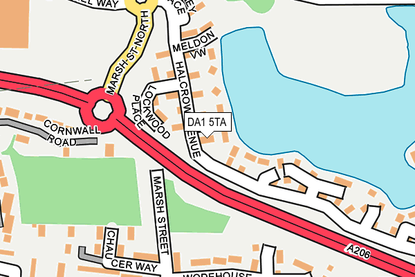 DA1 5TA map - OS OpenMap – Local (Ordnance Survey)