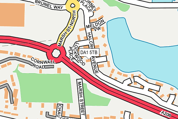 DA1 5TB map - OS OpenMap – Local (Ordnance Survey)