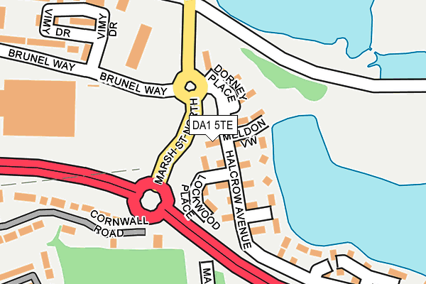 DA1 5TE map - OS OpenMap – Local (Ordnance Survey)