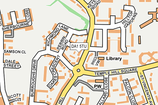 DA1 5TU map - OS OpenMap – Local (Ordnance Survey)